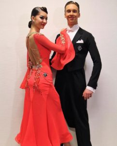 Victoria and Ivan in their new ballroom costumes have conquered us with charm